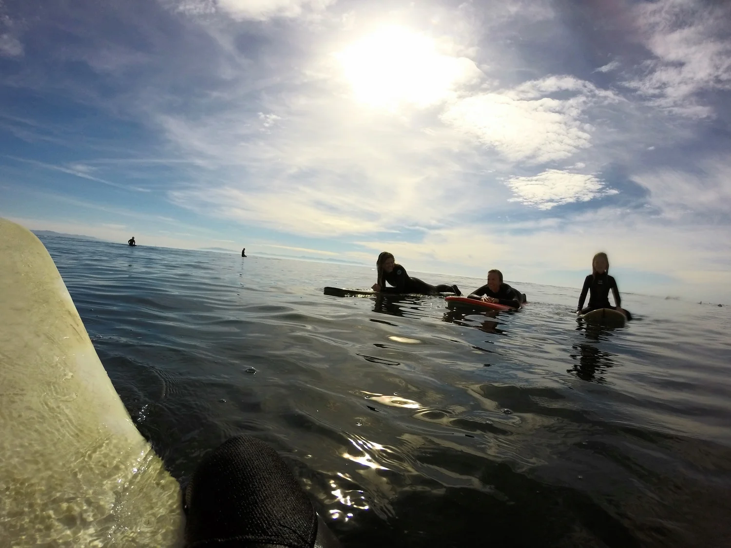 Waiting for waves in Santa Cruz