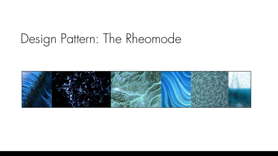  A core tenet of the neopoetic language is the  rheomode , a term coined by physicist David Bohm, who advanced the view that quantum theory mandated a radical re-envisioning of reality. Bohm posited that our minds are wired by the language of the par
