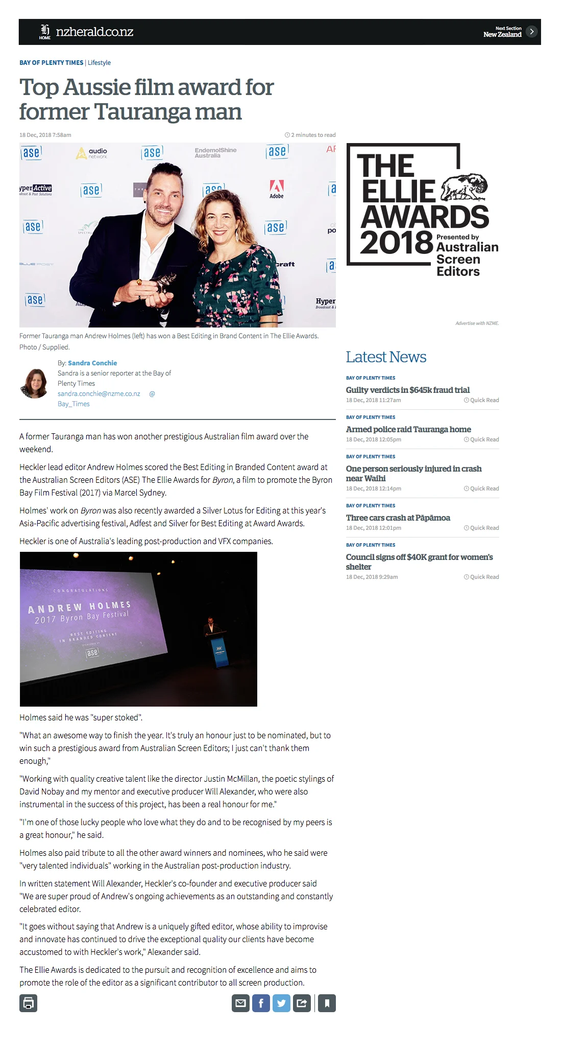 Best Editing - Australian Screen Editors Awards (ASE)