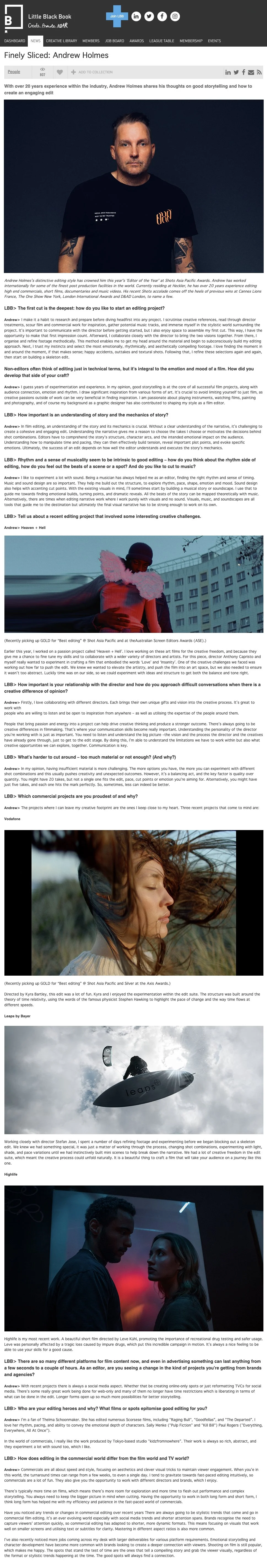 Finely Sliced Article - Little Black Book 