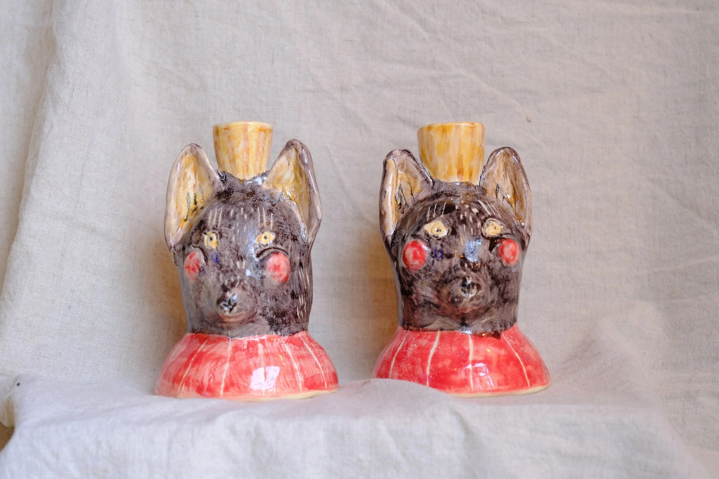 Par de Portavelas Lobitos