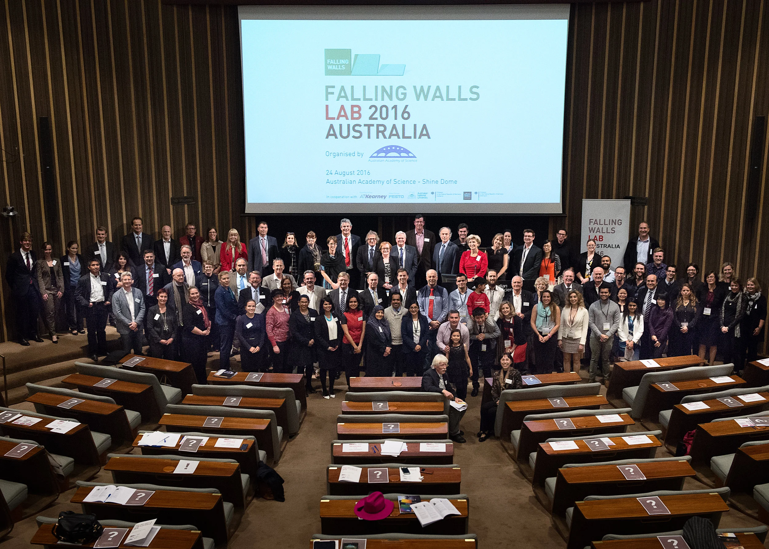 Presenters, judges, and audience