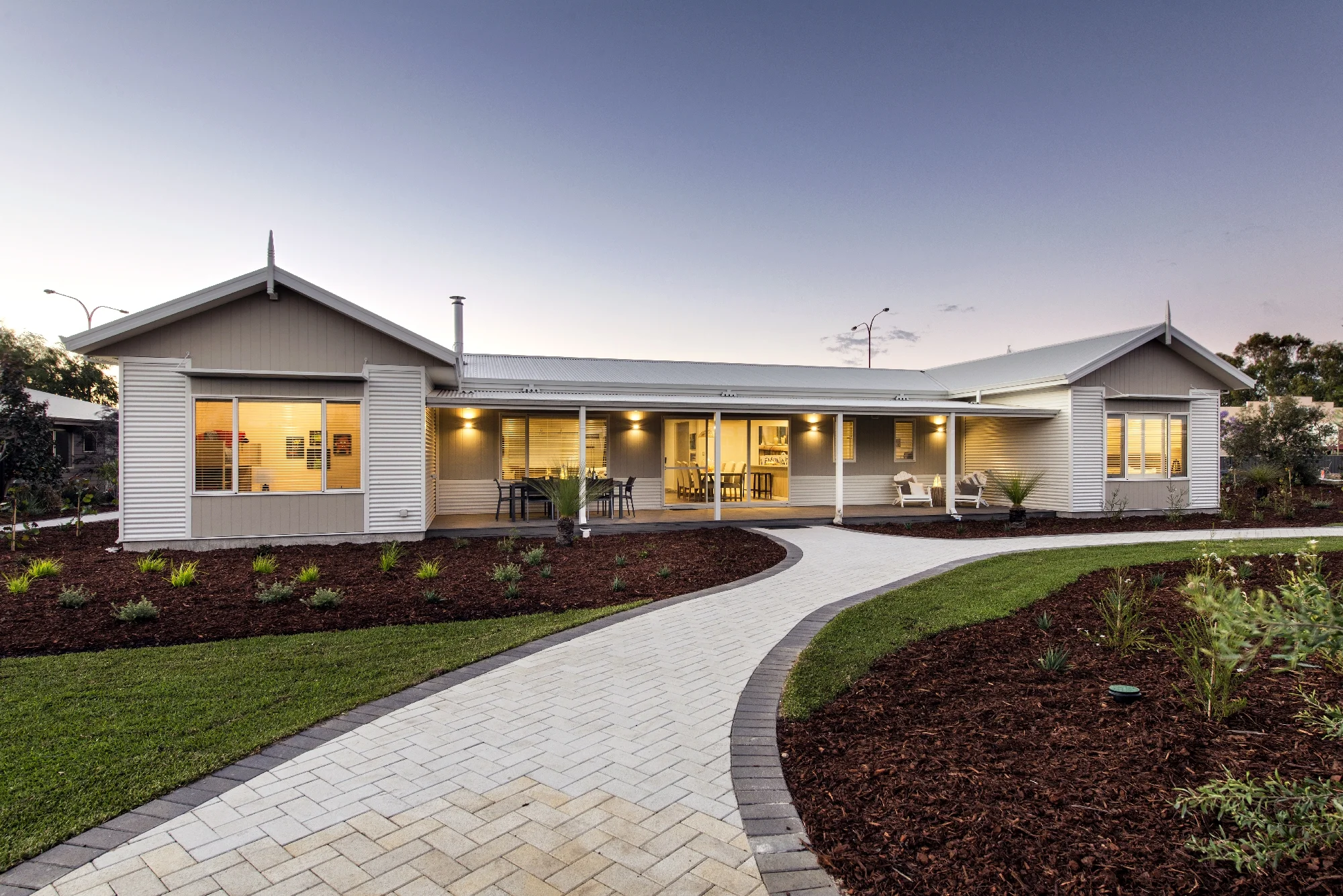 Modular mansion: The five bedroom, three bathroom Grange home has a theatre and games room.