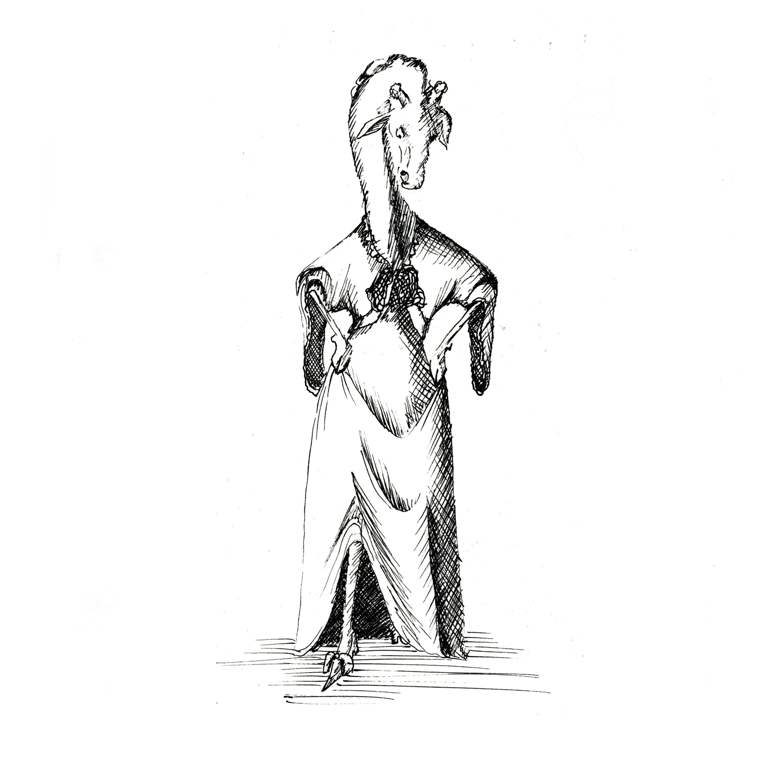 Giraffe asks the nature vs. nurture question for the first time: Why does she like high heels?