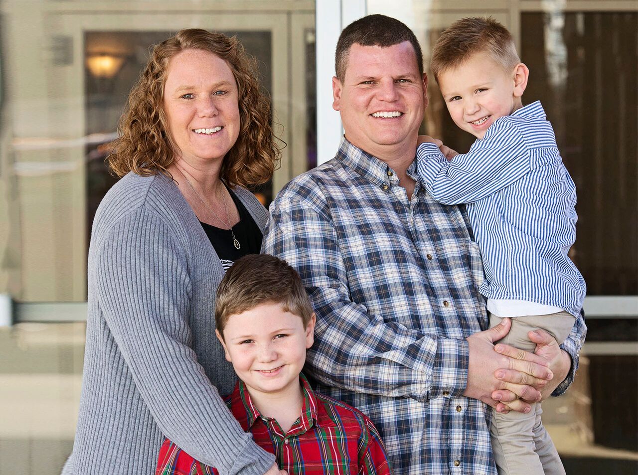 The Vincik family, from left: Faye, Christian, Jake and Luke. — Photo by Sally Kolodziej