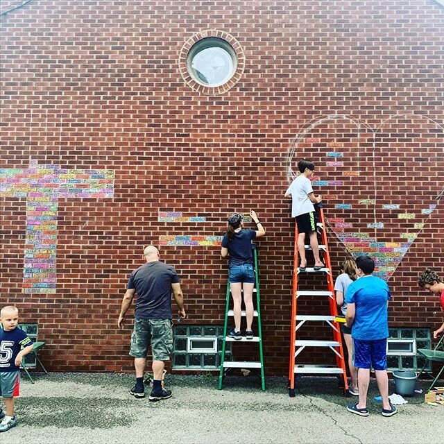 A little outside art for our church building.