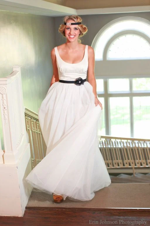 Deco Broach headband & Lace pinwheel stretch belt