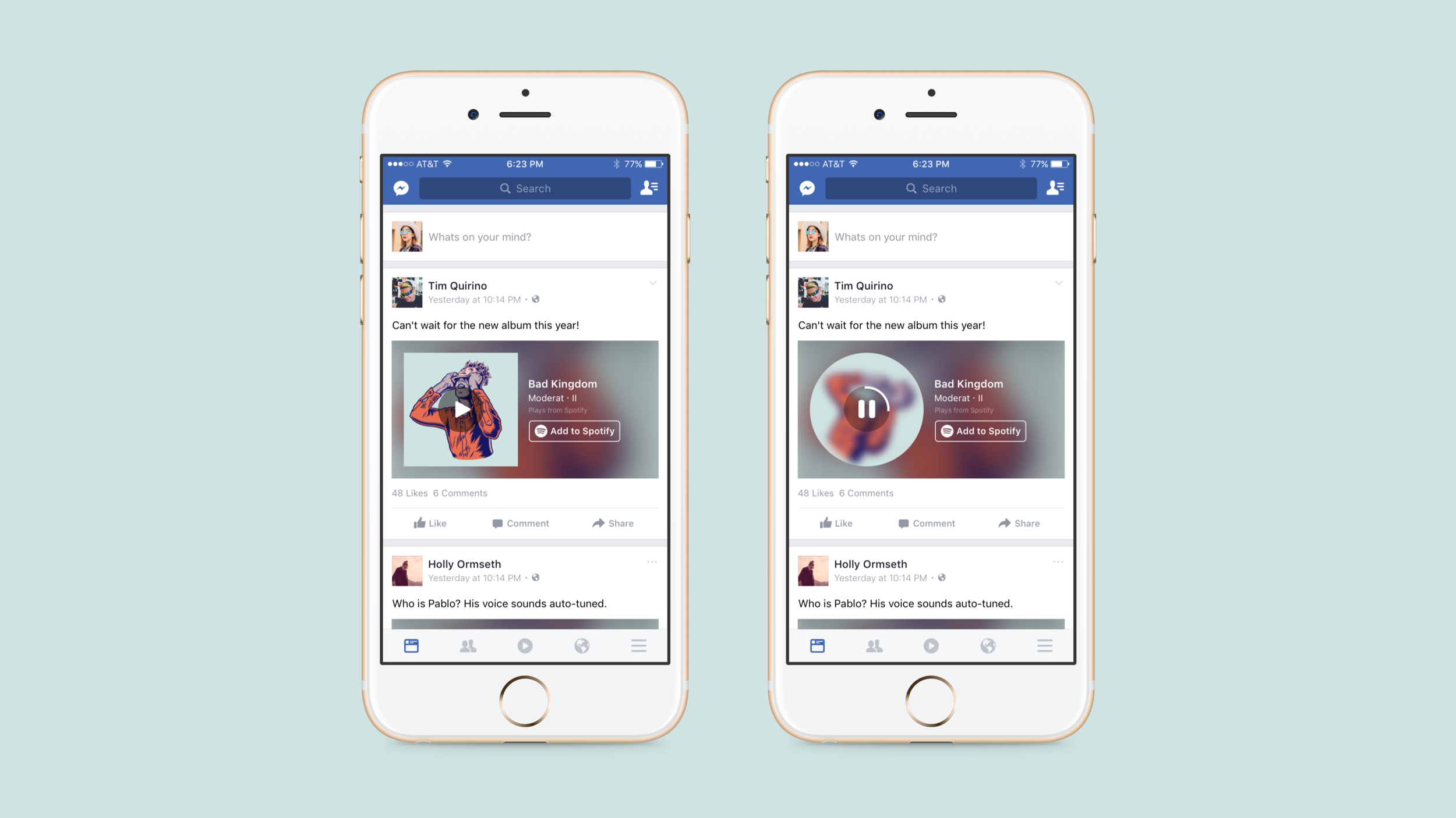 Facebook Music Stories
