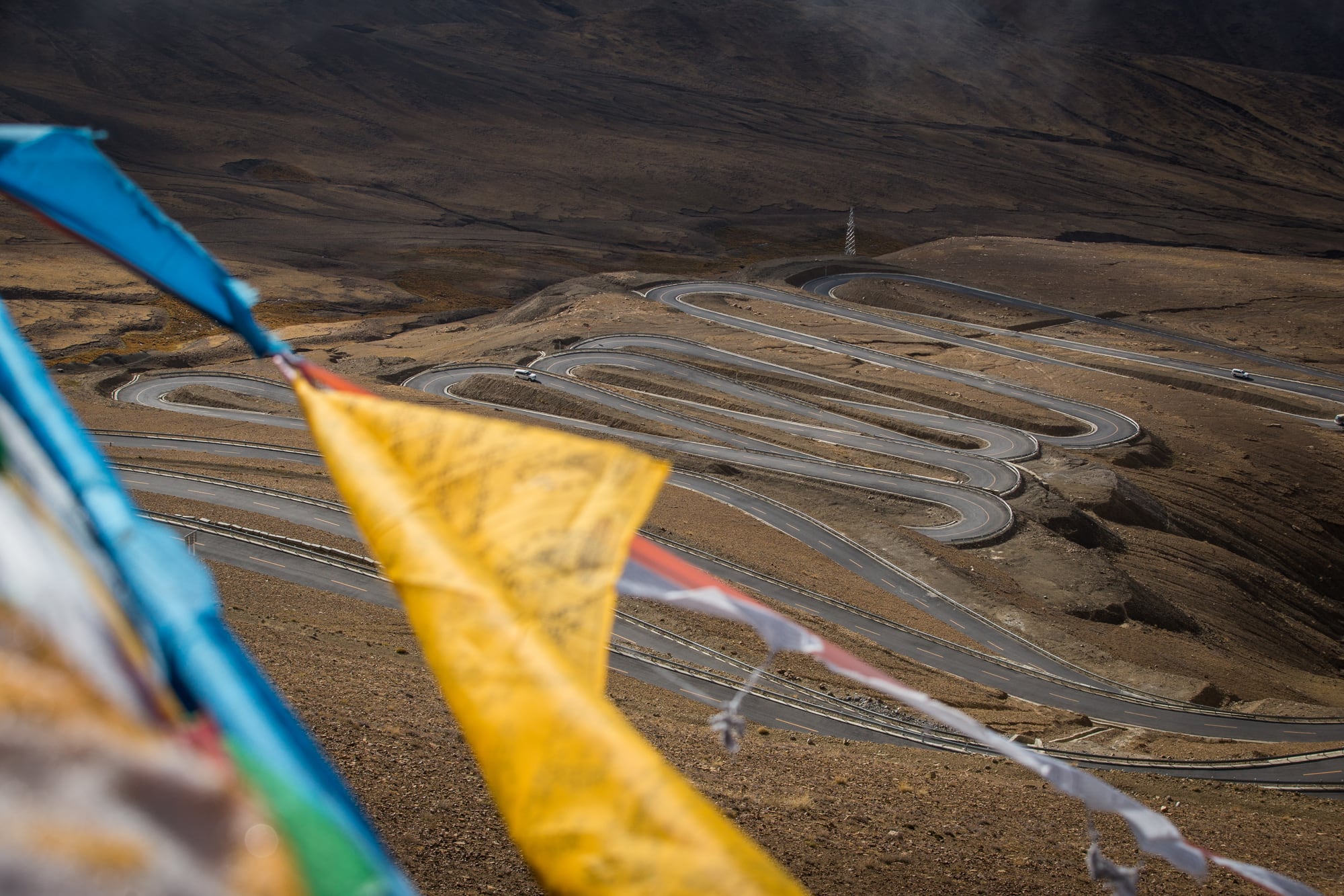 Switch-backs on the way to Everest.