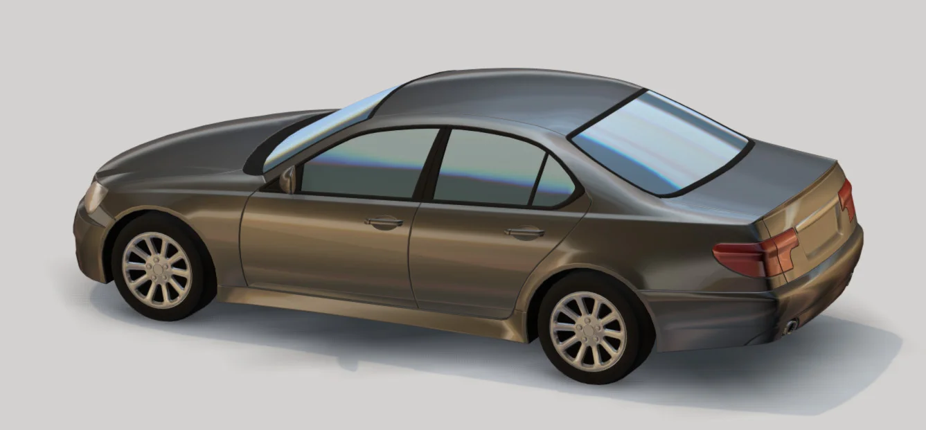 "High poly" car