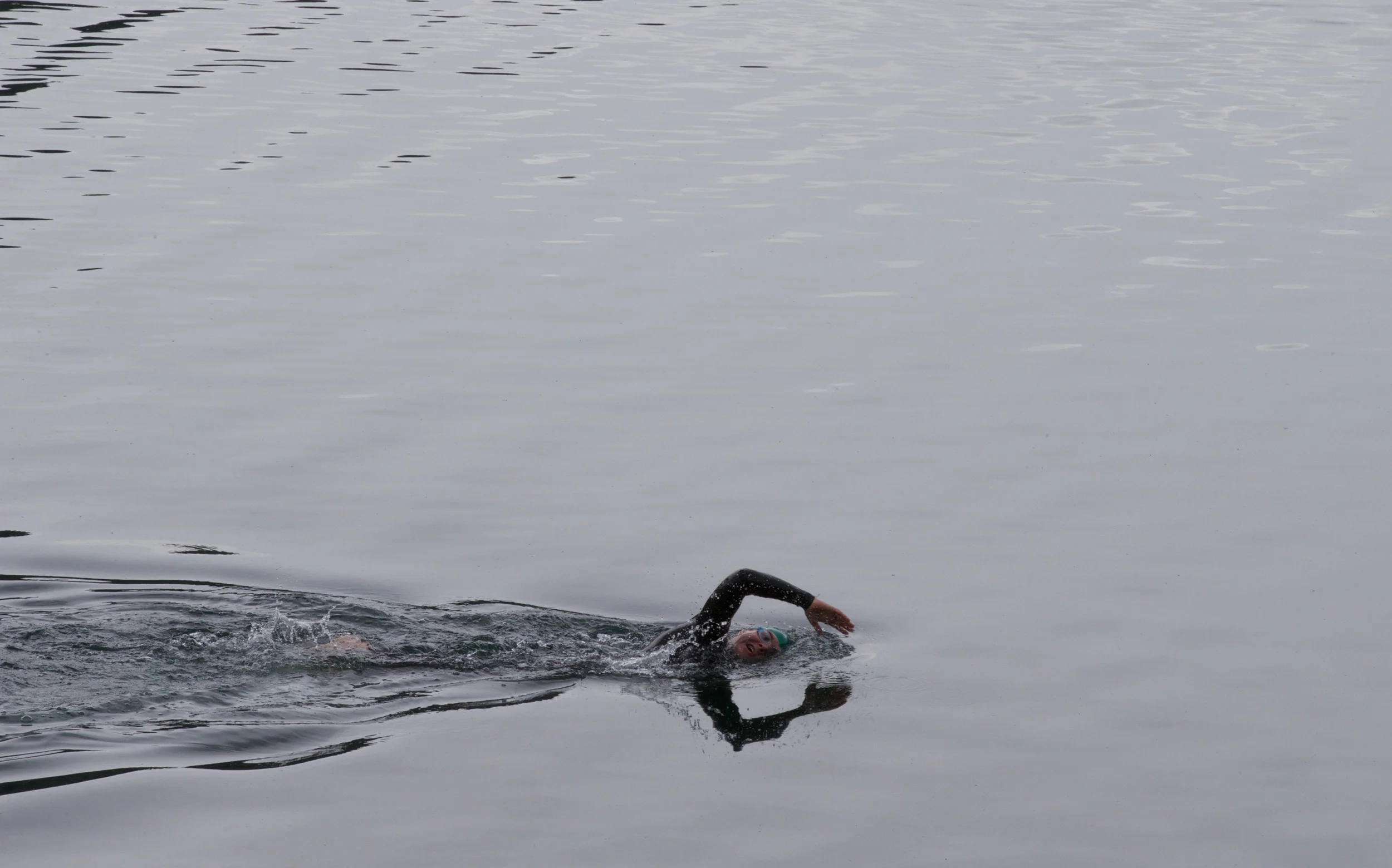In all our years in Rotorua, the swim has always been this glassy and a toasty warm 19-21 degrees.