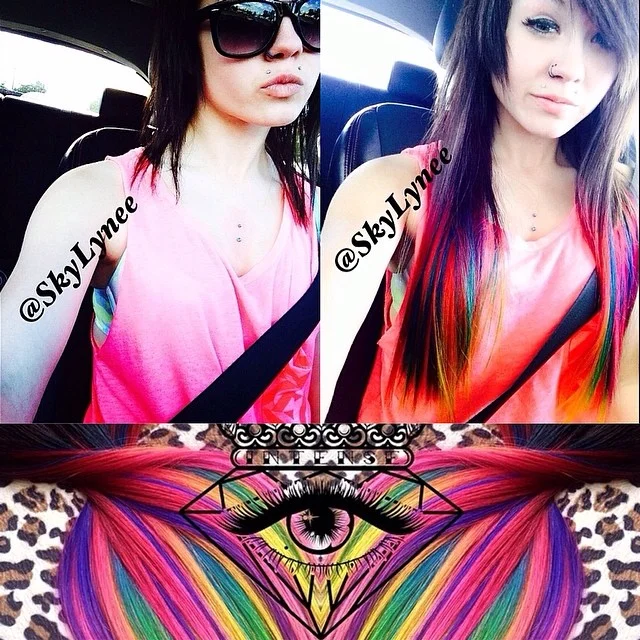 client photo brown to rainbow full head set intense extensions custom ombre.jpg