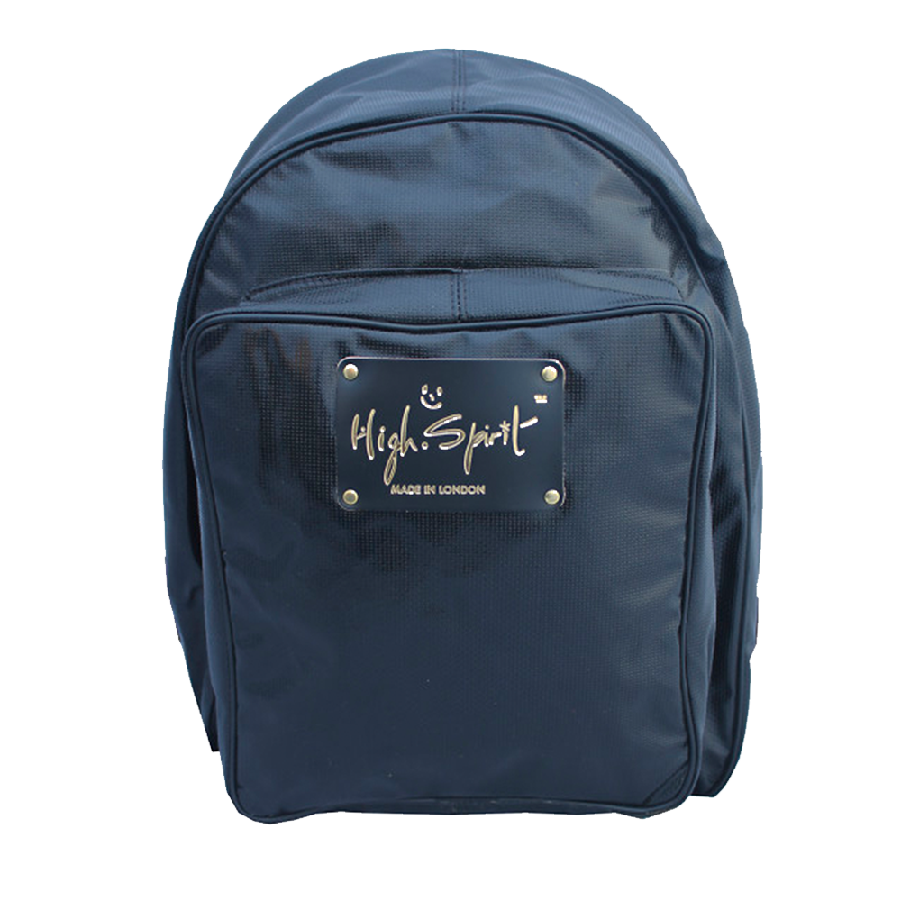 High Spirit Bags Black Dotted Backpack F.png