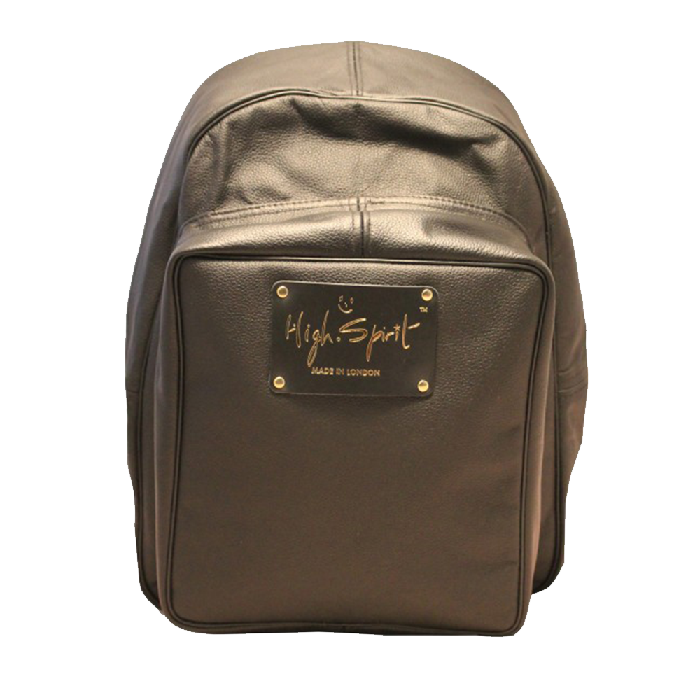High Spirit Bags Gold Leather Backpack F.png