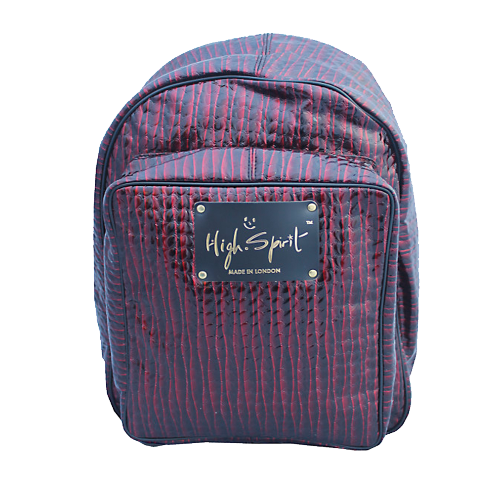High Spirit Bags Red Laser PVC Backpack F.png