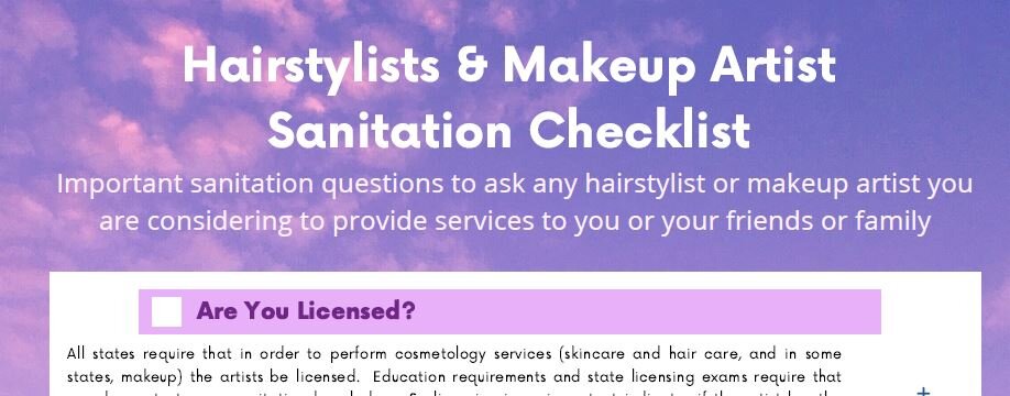 Sanitation Checklist for Interviewing Hairstylists and Makeup Artists