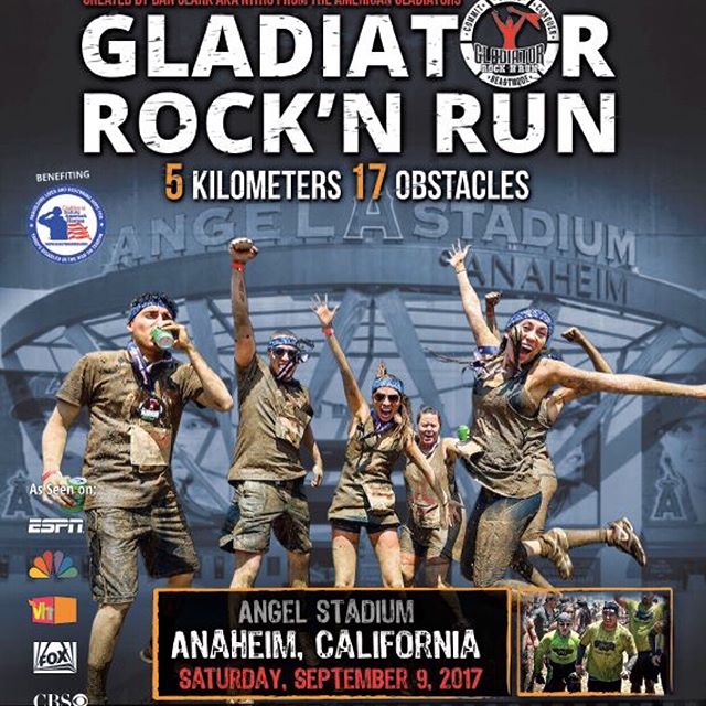 Gladiator invades Angel Stadium Sept 9th! 
#gladiatorrocknrun #gladiatorrocknrun2017 #angles #thebiga #thehaloway #ocr #mudrun
