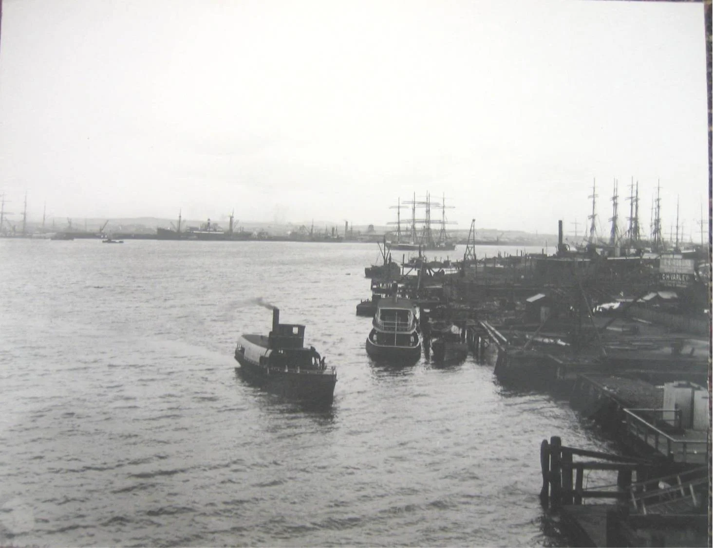 An early shot of Newcastle's famous ship port.