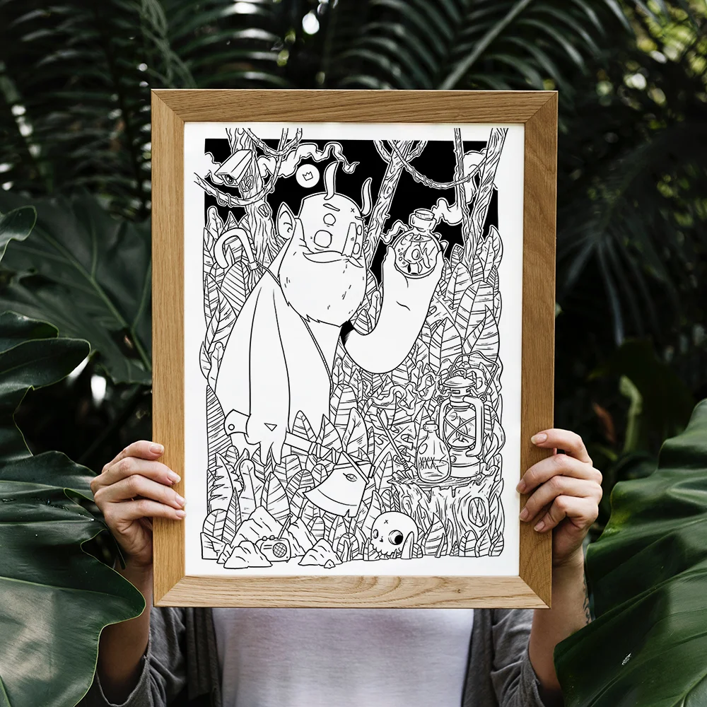 The Hunter b&w mockup square.jpg