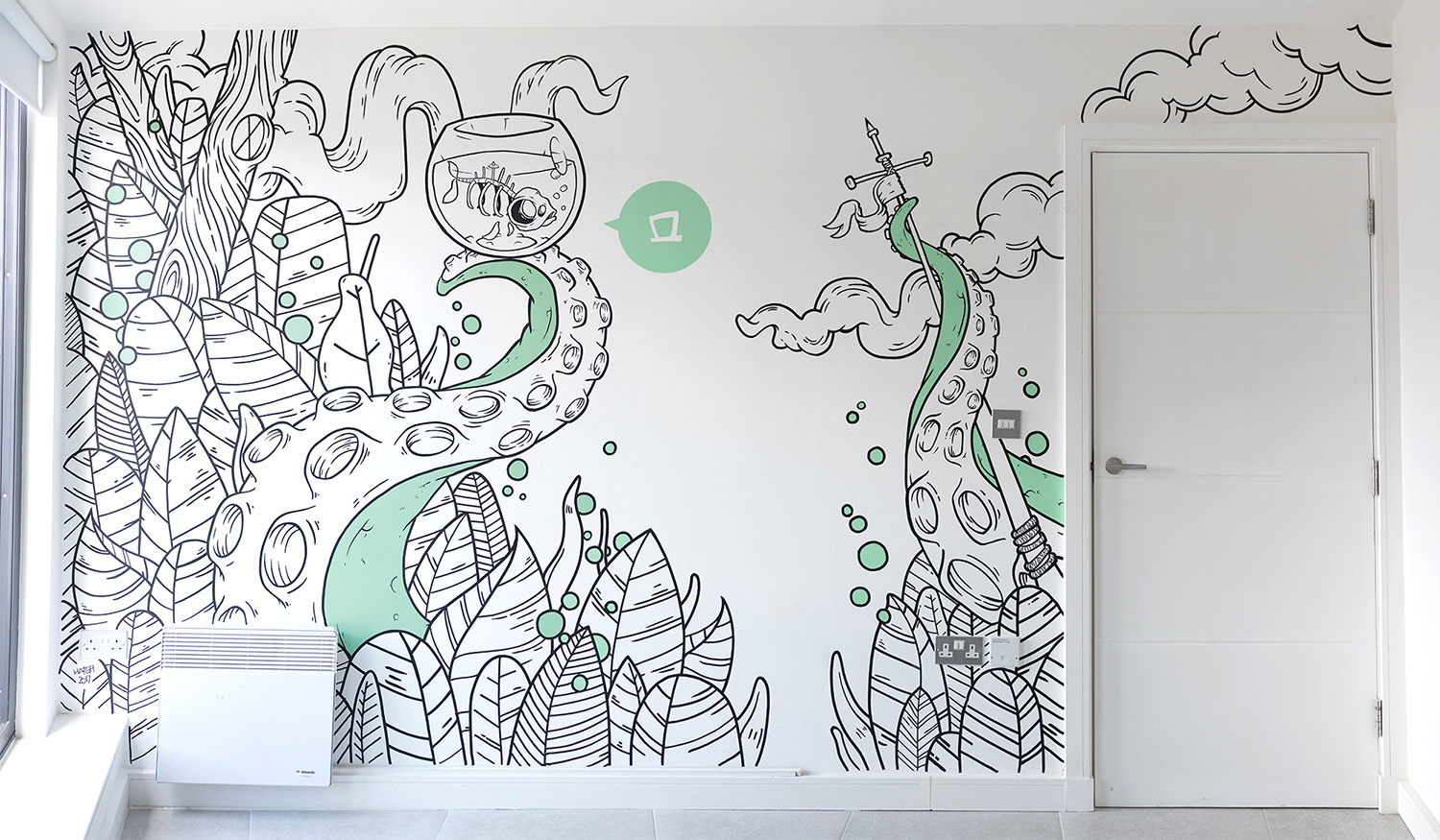 The Tentacle Room mural