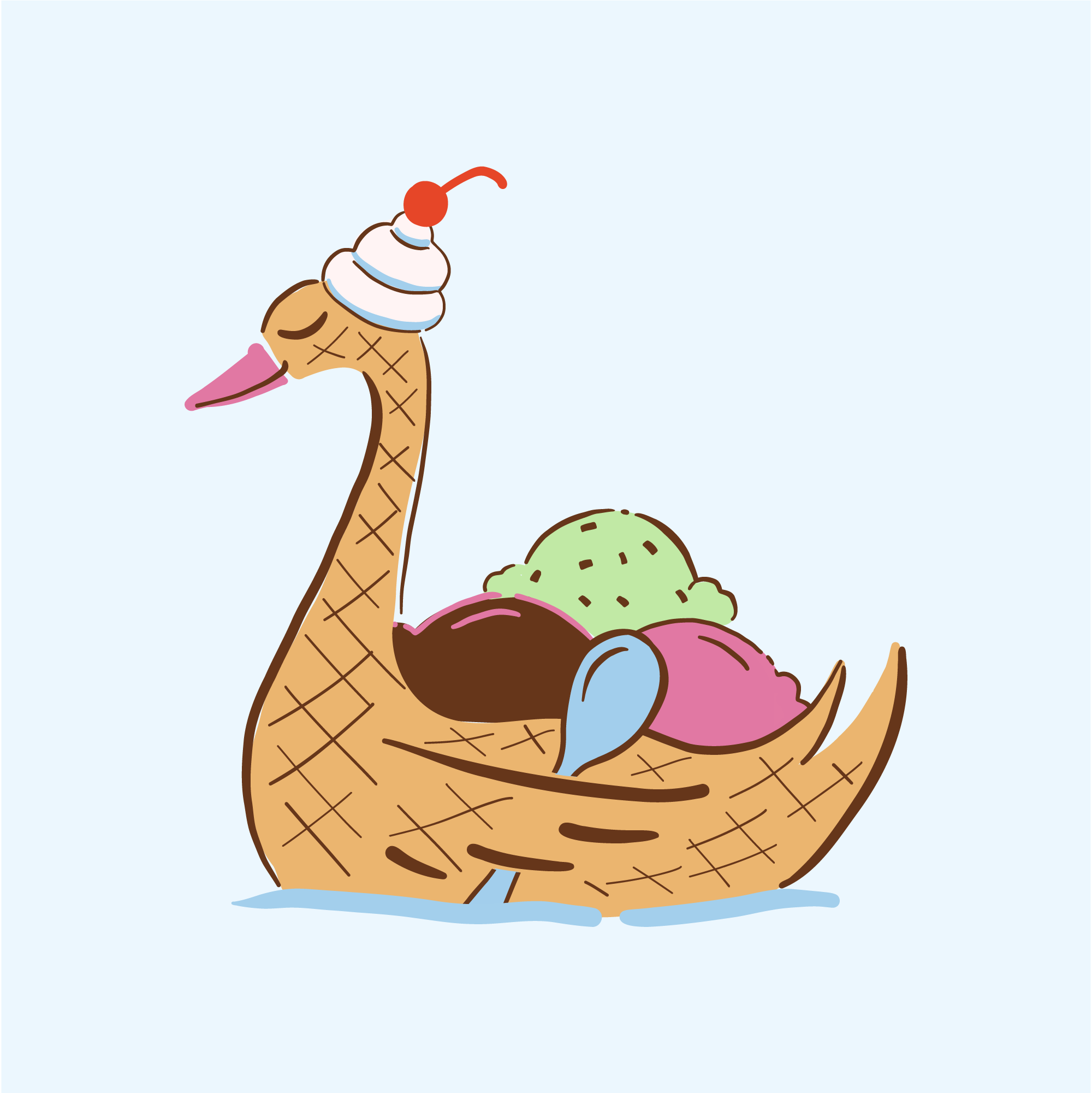 waffle cone swan.png