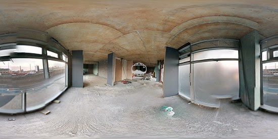 Bona Mega applied to the ceiling brings out the colour of the wood used for the shuttering to cast the concrete.