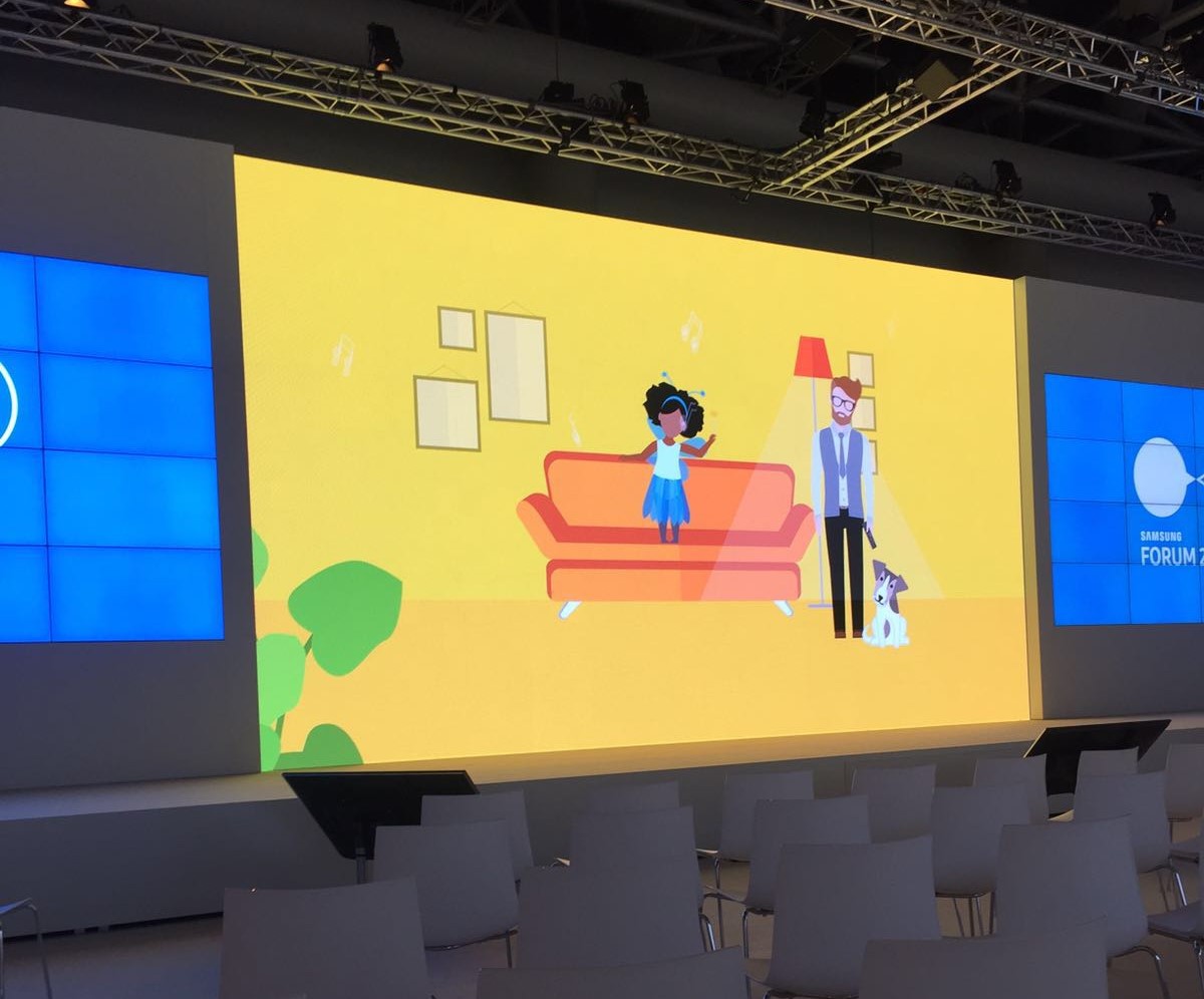 Tests running on the big screen