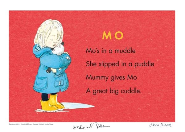 The poem from the book 'A Great Big Cuddle' by Michael Rosen and illustrated by Chris Riddell.