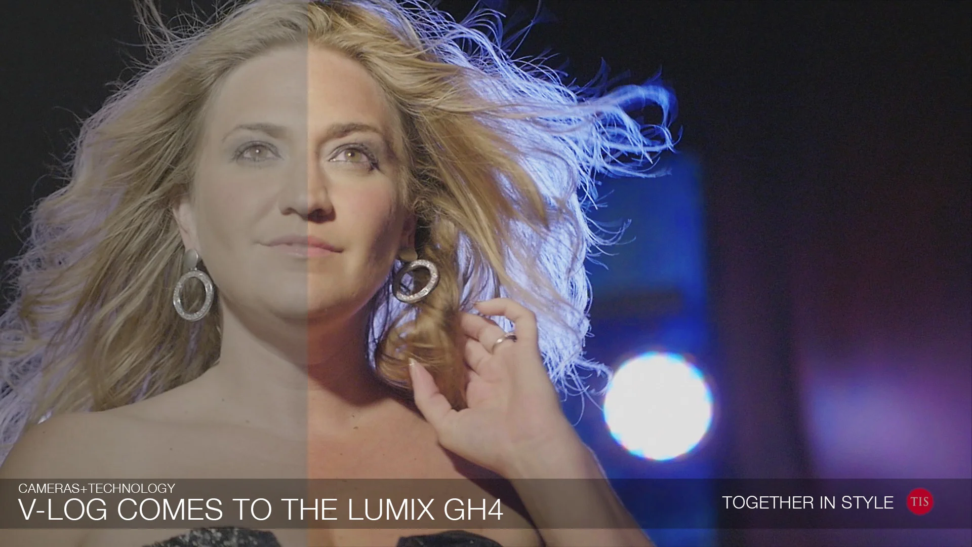 Ungraded v-log on the left - graded footage on the right