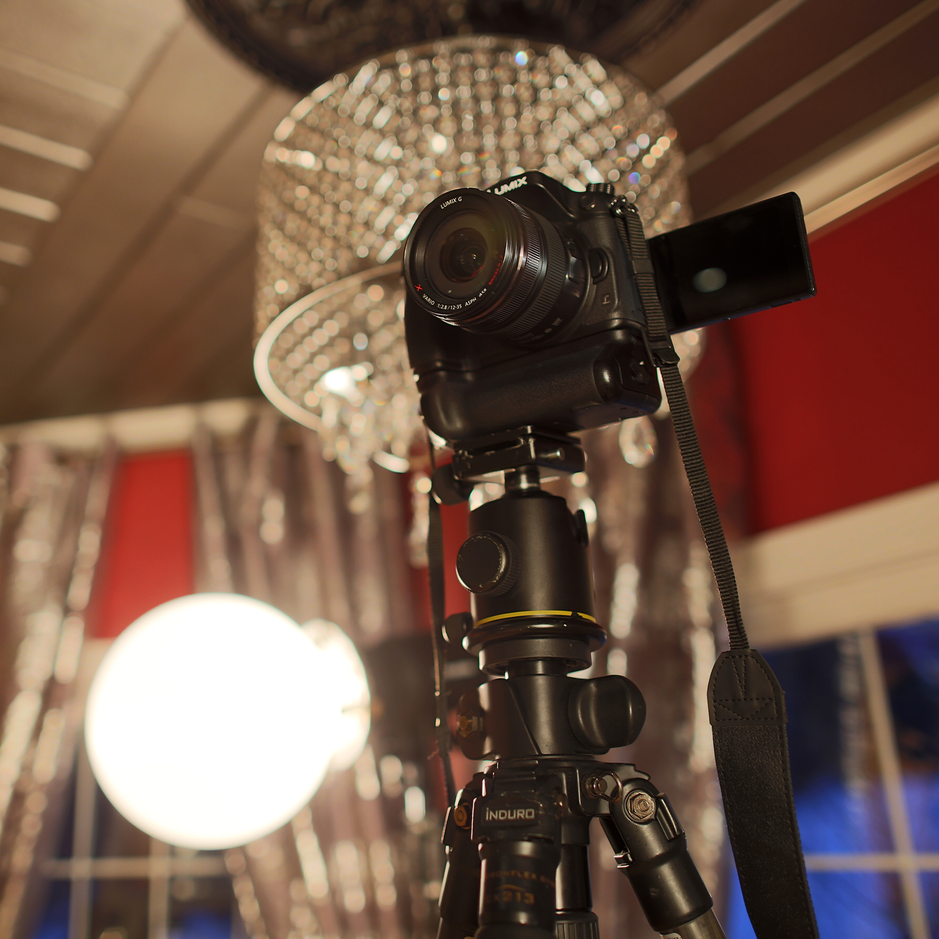 The B Camera, is our scene setter running a 12-35 2.8 Lumix Lens and is stationary on a tripod.
