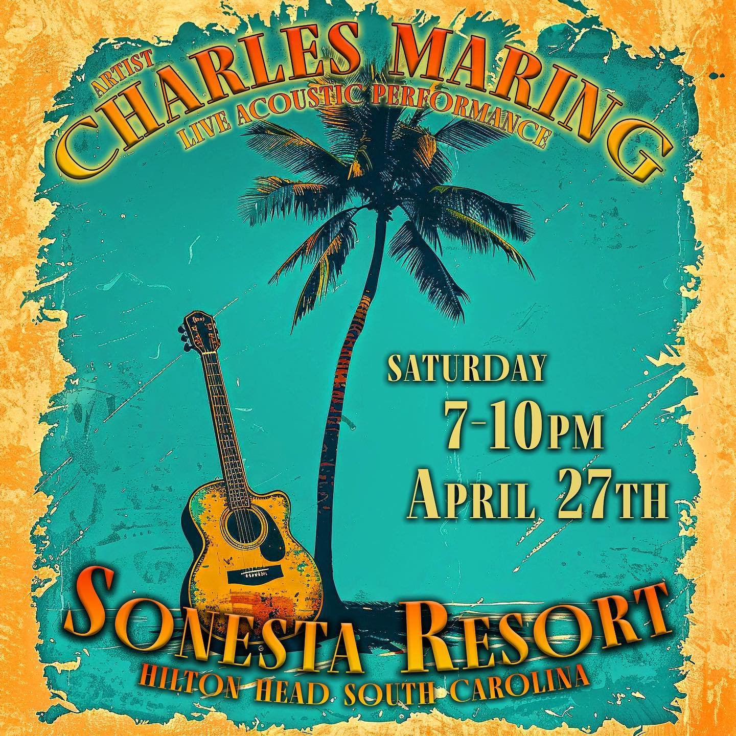 Saturday night I&rsquo;m rock&rsquo;n out a solo performance at @sonestahhi Looking forward to meeting folks from all over and sharing some stories. #hiltonheadisland #musicians #songwriter #hhi #acoustic #livemusic