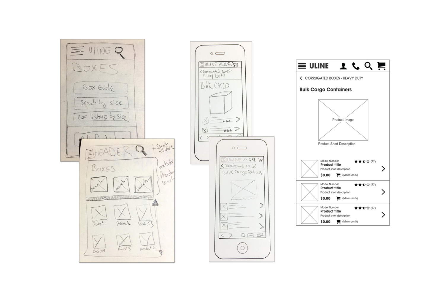 Sketches and Initial Wireframes