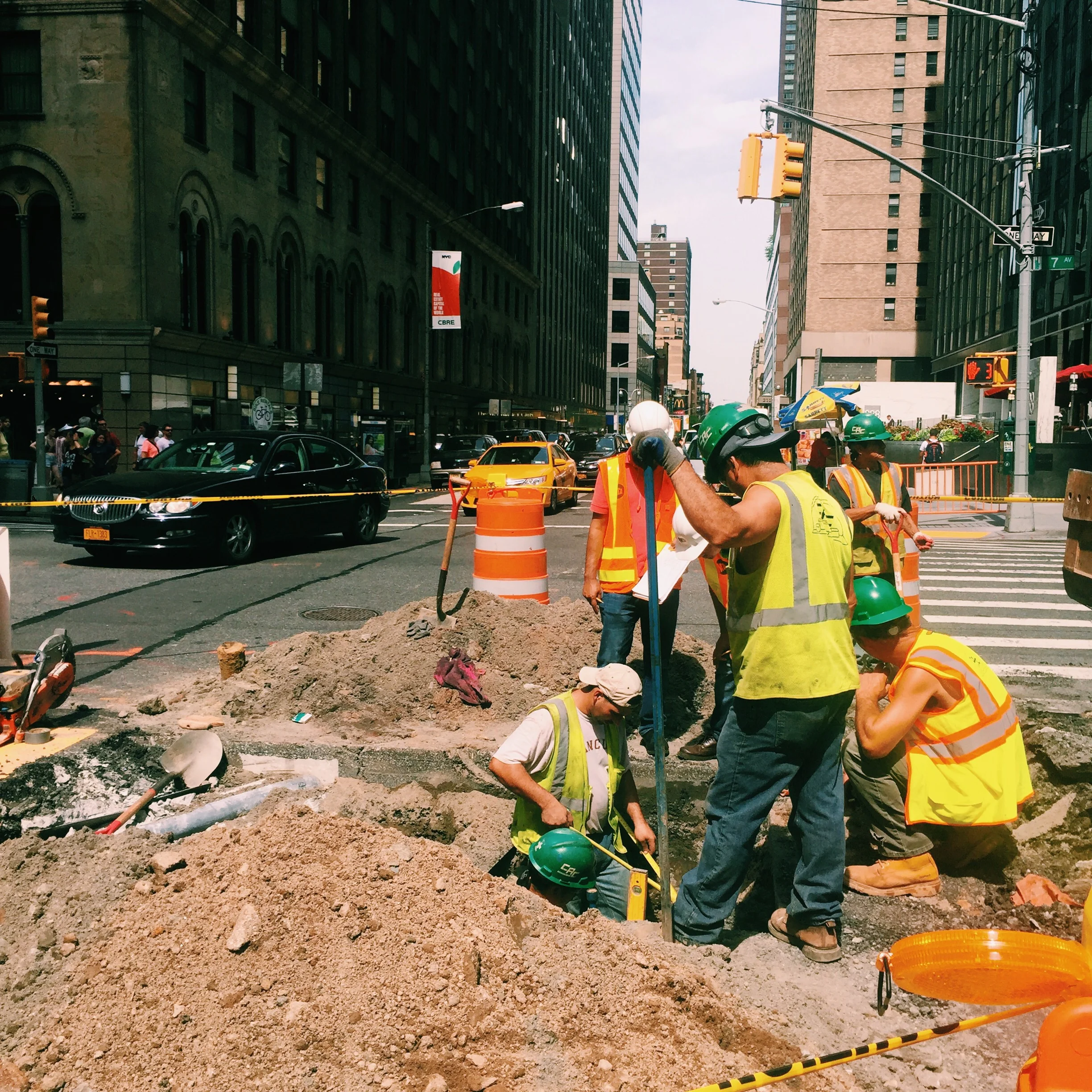 If you walk around NYC you will see this scene pretty much everywhere.