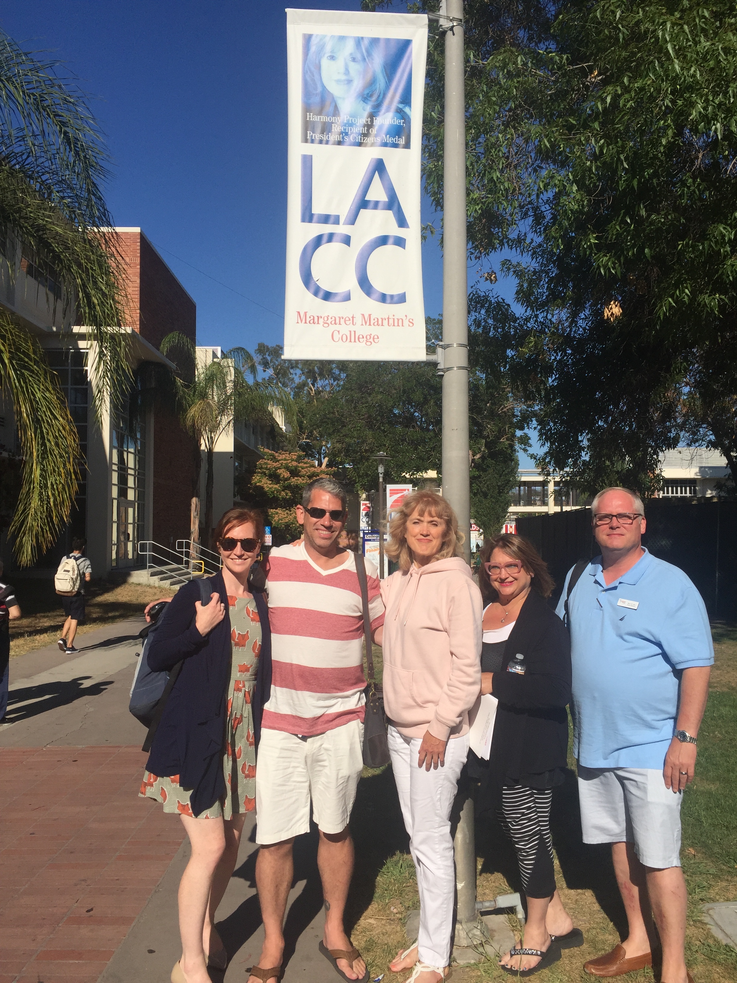On the LA City College Walk of Fame with Margaret herself (under her tribute sign)