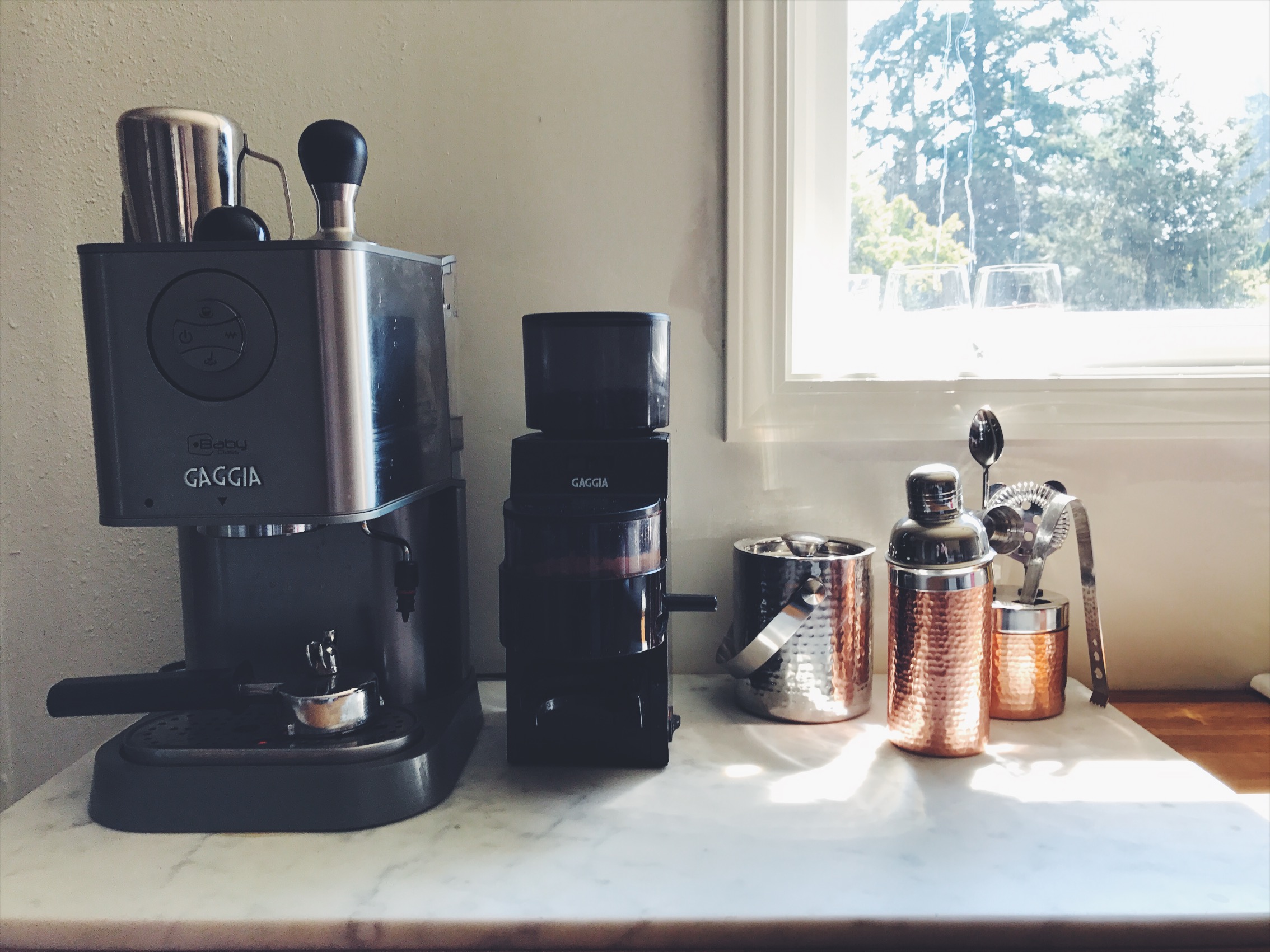 I think good company makes coffee taste out of this world. Madeline already makes an amazing Breve....bliss!