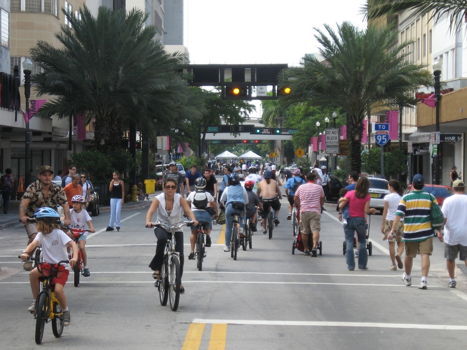 Car Hits Bicyclist Downtown Miami