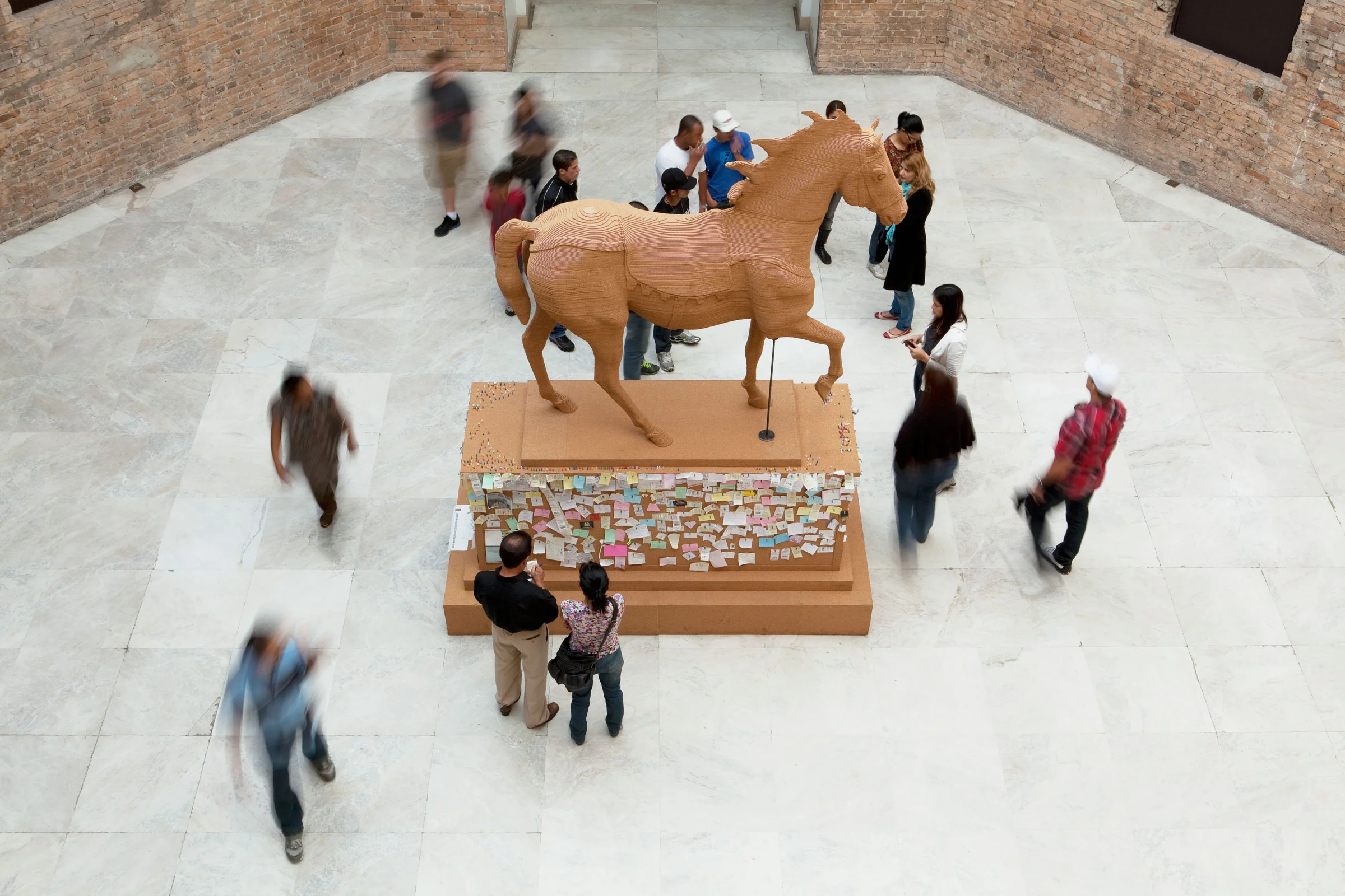 The Commons, 2011. Cork, pushpins, notes contributed by the public.