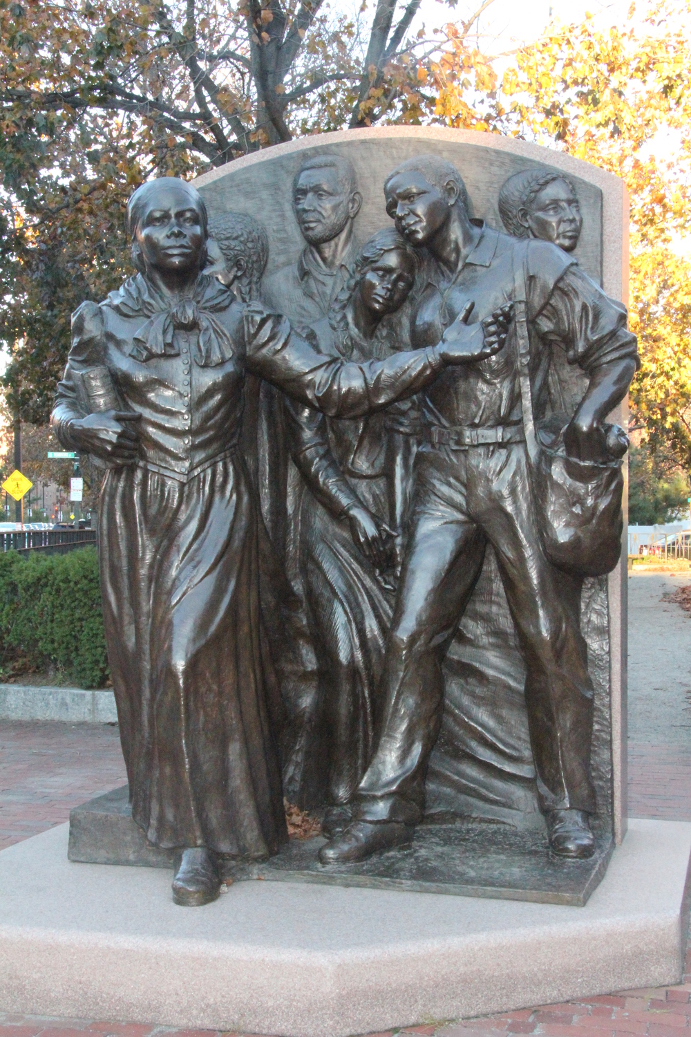 Fern Cunningham, " Step On Board/Harriet Tubman Memorial ," 1999. Bronze.