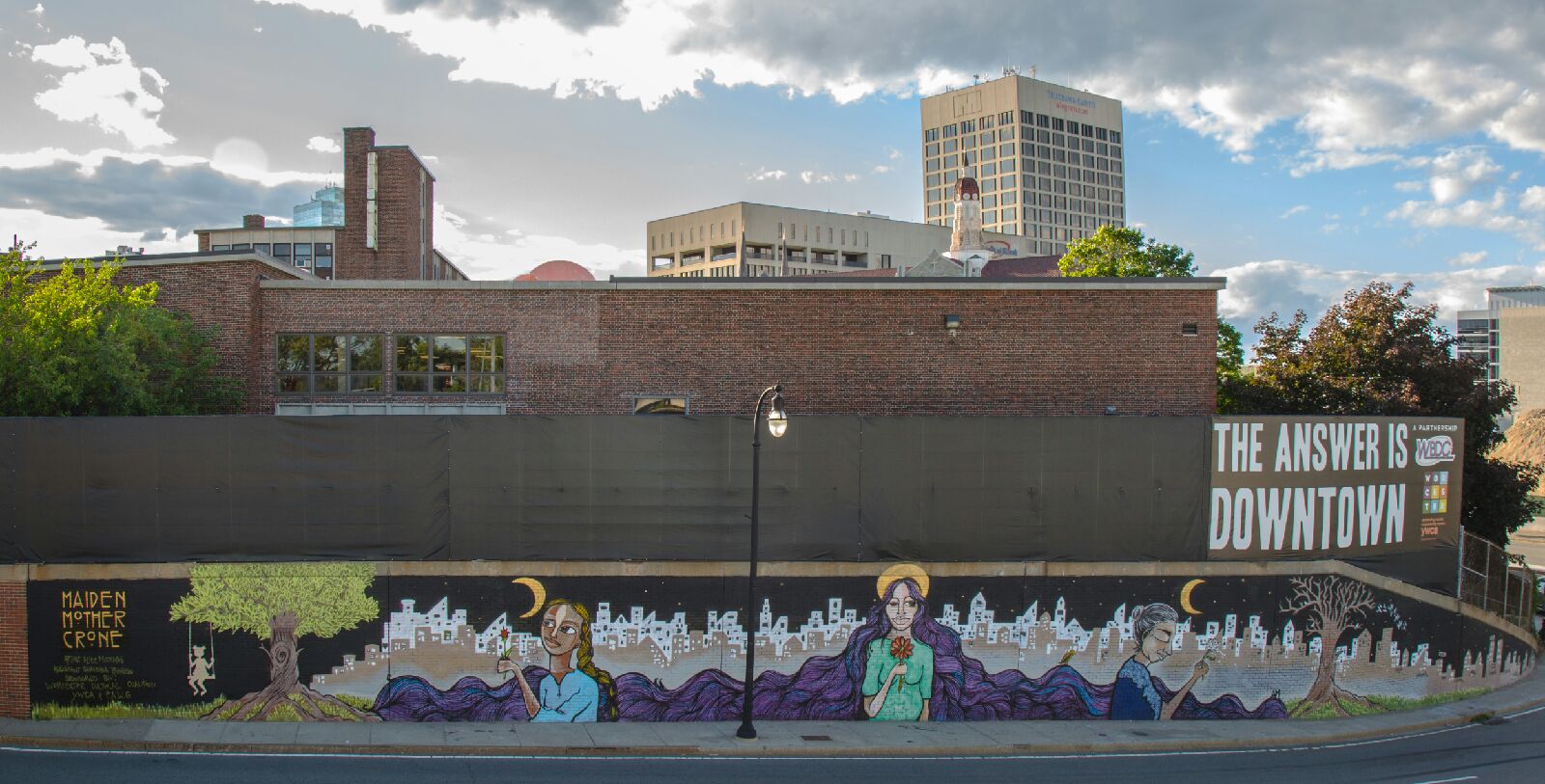 Alice Mizrachi , Mother, Maiden, Crone , 2016) in Downtown Worcester. Photo: Che Anderson