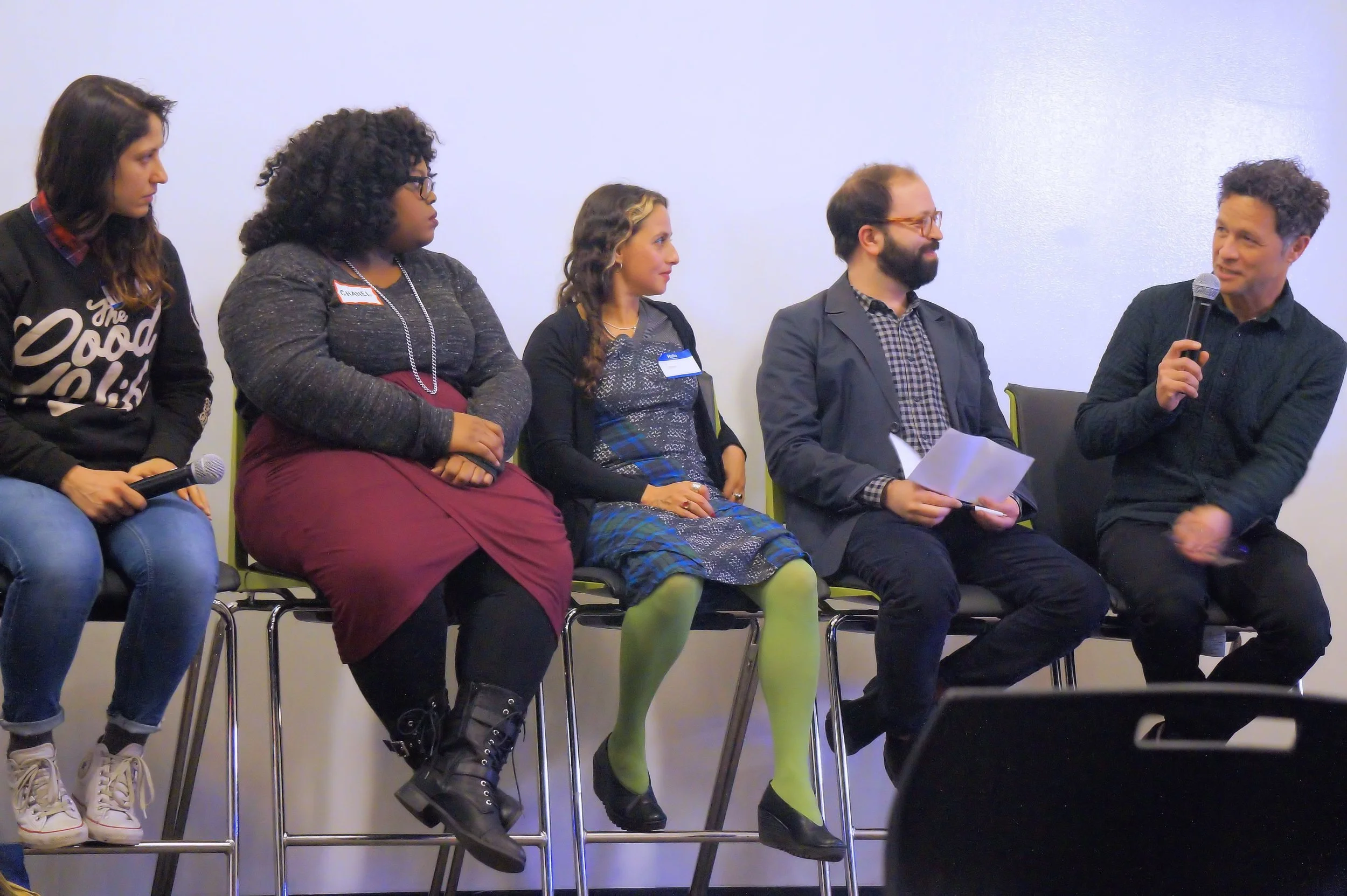 L-R: Silvi Naci, Chanel Thervil, Jimena Bermejo Black, Dan Byers, Paul Ramirez Jonas. Photo: Lidia Russell