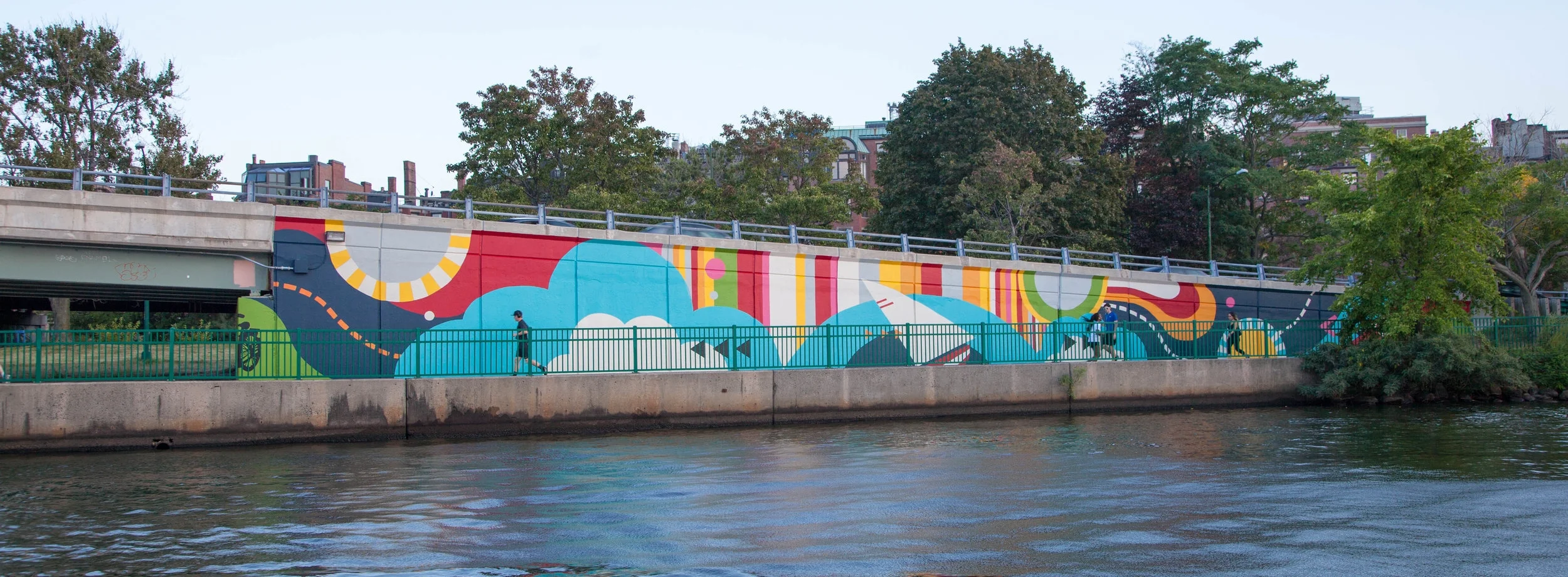 In-progress shot of Patterned Behavior taken from the water.