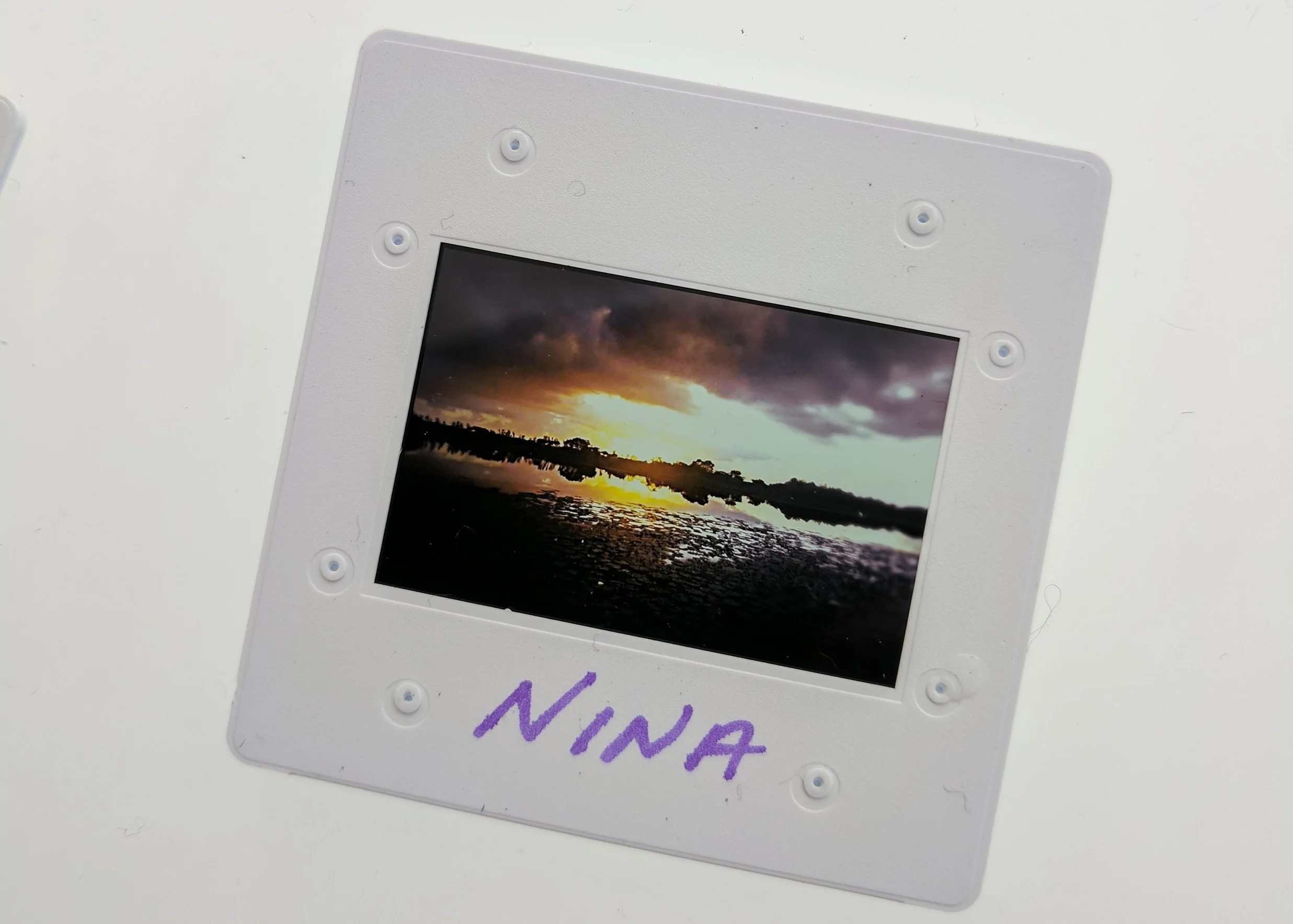 A slide with an image from Nina's collection.