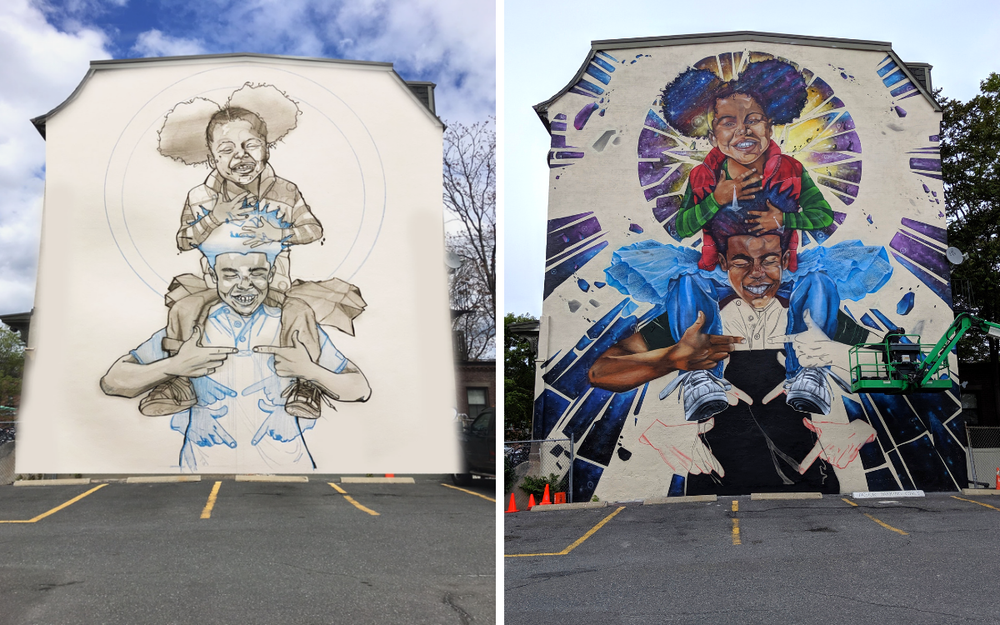 1 Artist 500 Cans Of Spray Paint And A 1 700 Square Foot Wall Now And There