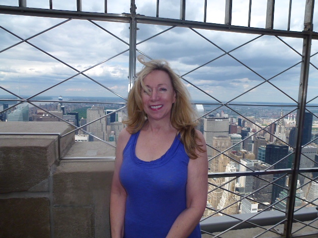  On top of the Empire State Building. 