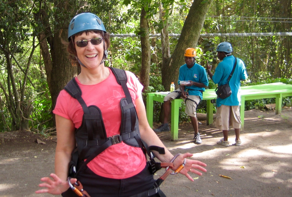  Isn't Kitt cute in her zipline gear? 