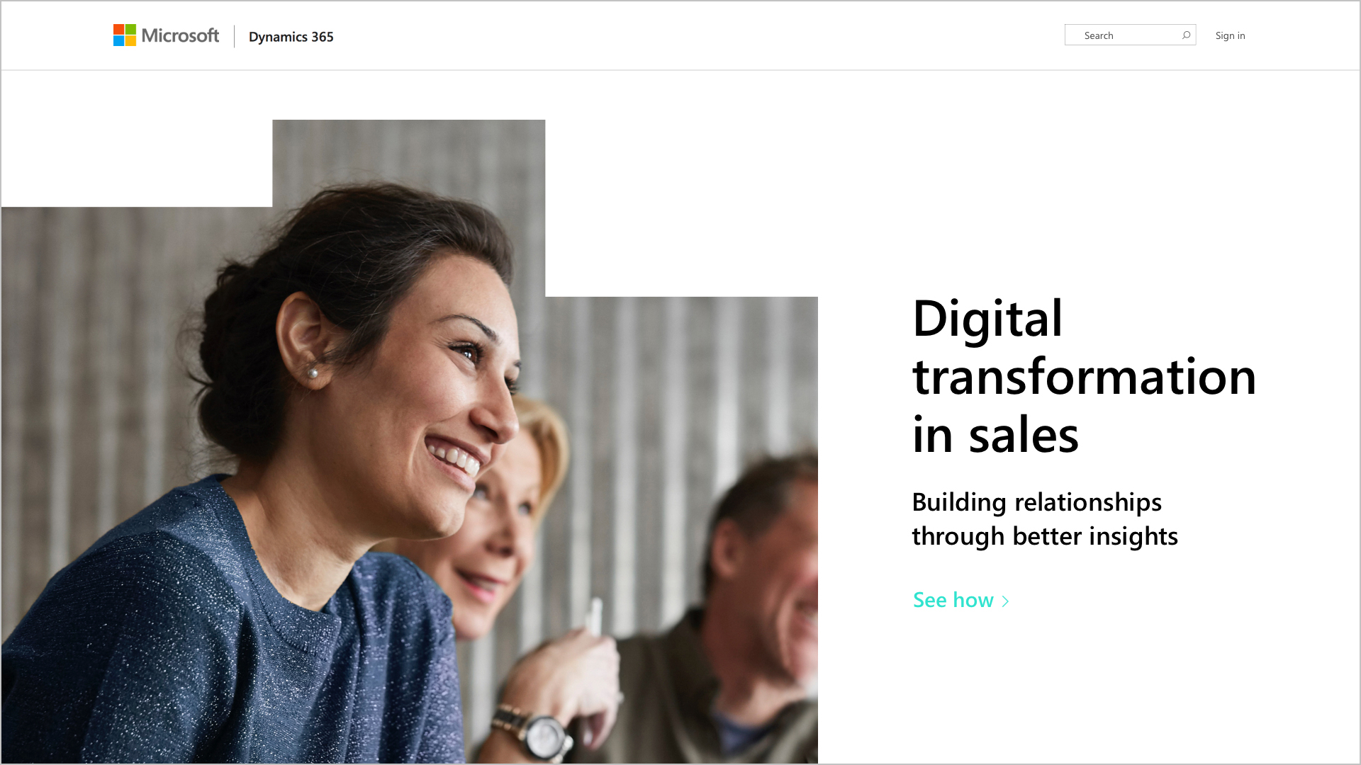 Dynamics 365 Sales e-book homepage