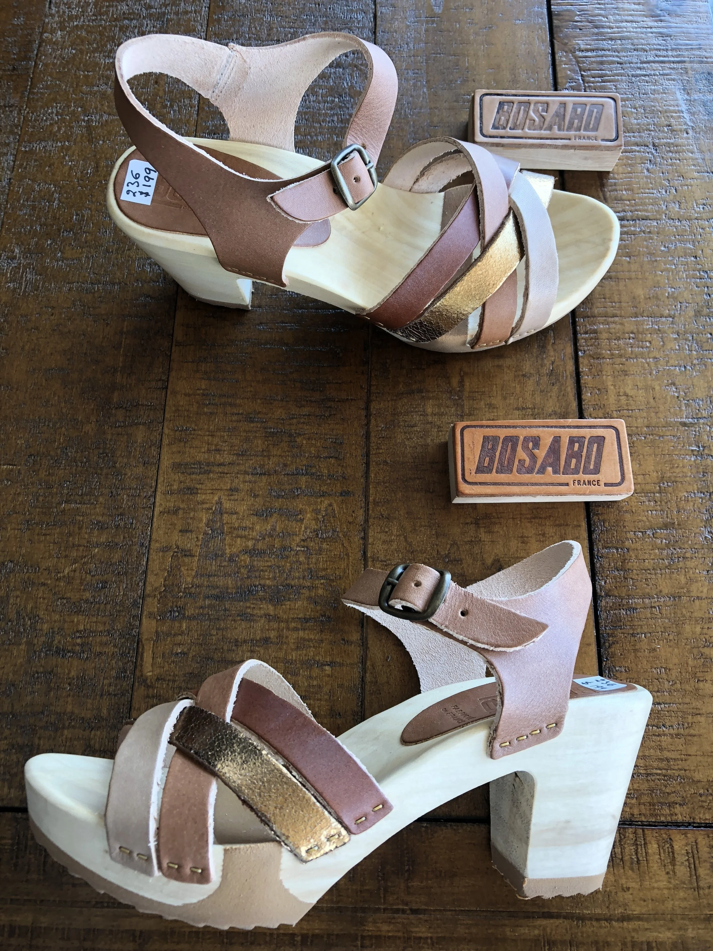 Bosabo Multi Color Flexi Wooden Sole Sandal 236 