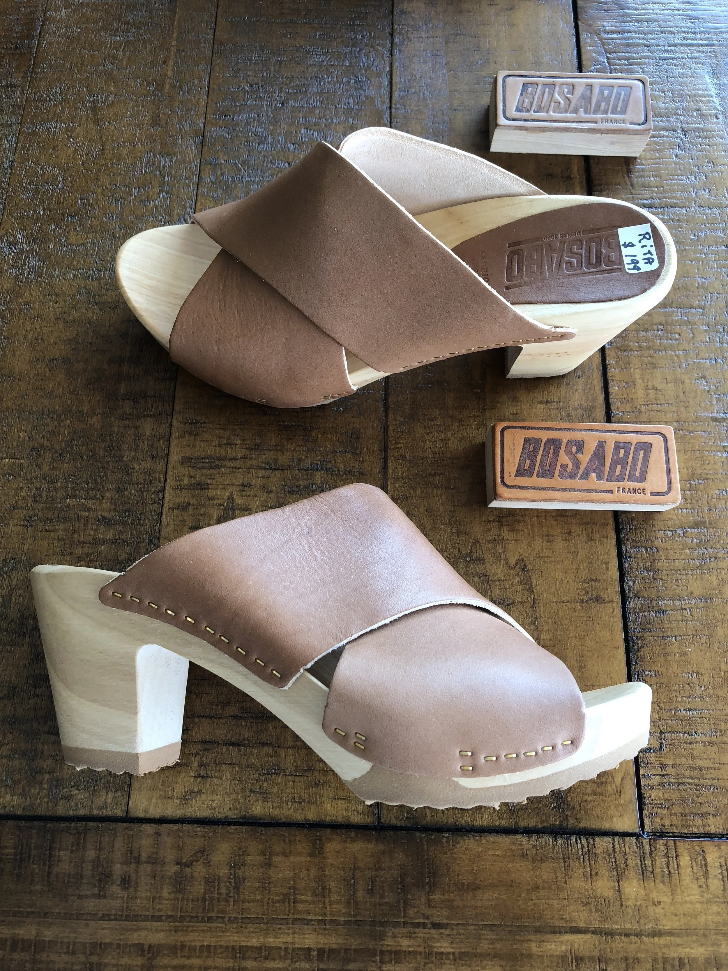 Bosabo Rita Flexi Wooden Sole Clog -047