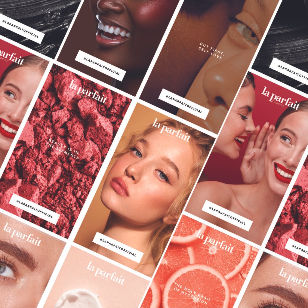 La Parfait Cosmetics Social Media design by weart2 studio - Marianela Sastre