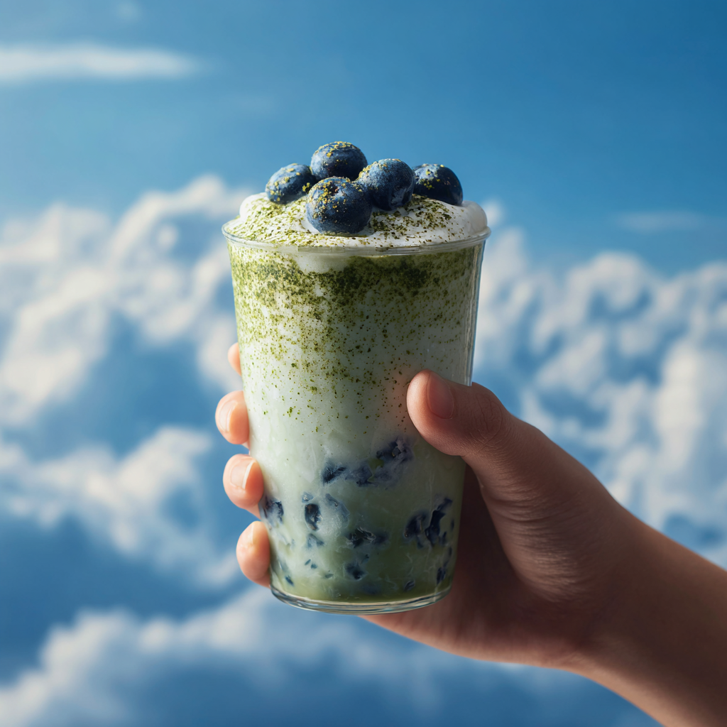 msastre_hand_holding_a_blueberry_and_matcha_latte_in_the_sky_8b99fa0b-b317-46d1-aadd-ce93deaf154b.png